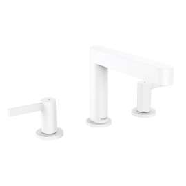 Hansgrohe Finoris Wide-Spread Faucet 110 With Pop-Up Drain, 1.2 Gpm In Matte White, 76033701