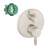 K04231-01850BN Ecostat S Thermostatic Trim with Volume Control and Diverter with Rough-In in Brushed Nickel