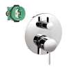 K04231-01850CR Ecostat S Thermostatic Trim with Volume Control and Diverter with Rough-In in White/Chrome