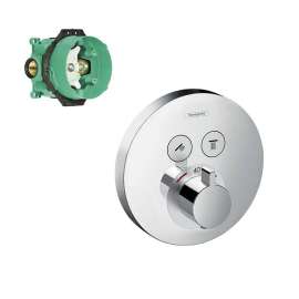 K15743-01850CR ShowerSelect E Thermostatic Round 2-Function Trim with Rough-In in Chrome