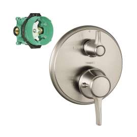 K15752-01850BN Ecostat C Thermostatic Trim with Volume Control with Rough-In in Brushed Nickel