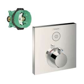 K15762-01850BN ShowerSelect E Thermostatic Square 1-Function Trim with Rough-In in Brushed Nickel