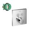 K15763-01850CR ShowerSelect E Thermostatic Square 2-Function Trim with Rough-In in Chrome