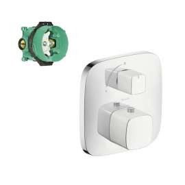 K15775-01850WC PuraVida Thermostatic Trim with Volume Control with Rough-In in White/Chrome