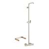 KS04536-16181BN Croma Showerpipe Without Showerhead and Handshower, Thermostatic Basic Set Included in Brushed Nickel