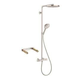 KS27129-16181BN Raindance Select S 240 Showerpipe, Thermostatic Basic Set Included in Brushed Nickel