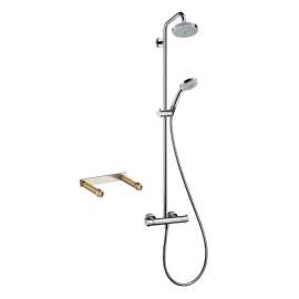 Croma Green Showerpipe With Thermostatic Basic Set Included