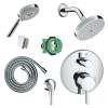 KSH04447-04342-14PC Raindance Shower Faucet Kit with Handshower PBV Trim with Diverter and Rough-in in Chrome