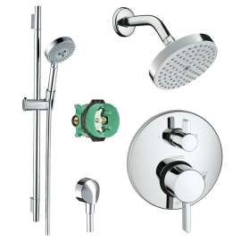 KSH04447-04342-66PC Raindance Shower Faucet Kit with Handshower Wallbar PBV Trim with Diverter and Rough-in in Chrome