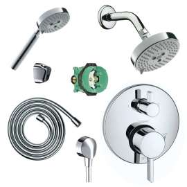 KSH04447-27457-04PC Raindance Shower Faucet Kit with Handshower PBV Trim with Diverter and Rough-in in Chrome