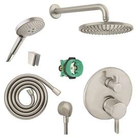 KSH04447-27474-31BN Raindance Shower Faucet Kit with Handshower PBV Trim with Diverter and Rough-in in Brushed Nickel