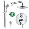 KSH04447-27474-66PC Raindance Shower Faucet Kit with Handshower Wallbar PBV Trim with Diverter and Rough-in in Chrome