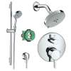 KSH04447-27495-66PC Raindance Shower Faucet Kit with Handshower Wallbar PBV Trim with Diverter and Rough-in in Chrome