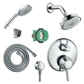 KSH04449-04070-72 Croma Shower Faucet Kit with Handshower PBV Trim with Diverter and Rough-in