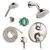 KSH04449-04070-72PN Croma Shower Faucet Kit with Handshower PBV Trim with Diverter and Rough-in in Polished Nickel