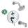 KST04447-04340-13PC Raindance Shower Faucet Kit with Tub Spout PBV Trim with Diverter and Rough-in in Chrome