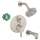 KST04447-27457-13BN Raindance Shower Faucet Kit with Tub Spout PBV Trim with Diverter and Rough-in in Brushed Nickel