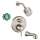 KST04449-28496-88BN Clubmaster Shower Faucet Kit with Tub Spout PBV Trim with Diverter and Rough-in in Brushed Nickel