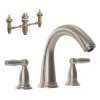 KT06120-06607BN Swing C 2-Handle Roman Tub Filler with Rough-In in Brushed Nickel