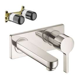 KT31163-13622BN Metris S Wall-Mounted Single Handle Faucet with Rough-In in Brushed Nickel