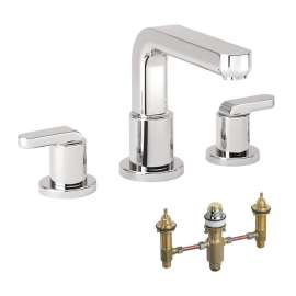 KT31438-06607CR Metris S 2-Handle Roman Tub Faucet with Lever Handles and Rough-In in Chrome