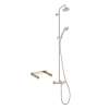 KTS27143-16181BN Croma N Green Tub/Shower Showerpipe, Thermostatic Basic Set Included in Brushed Nickel