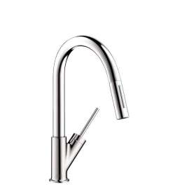 10824 Starck Pull-Down Kitchen Faucet with High-Arc Spout, Magnetic Docking and Toggle Spray Diverter