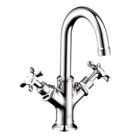 Bathroom Faucet Single Hole Faucet with Cross Handles