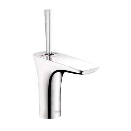 Bathroom Faucet Single Hole Faucet with Lever Handle, EcoSmart, AirPower, QuickClean and ComfortZone Technology - Less Metal Pop-Up Drain Assembly