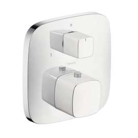 15771401 PuraVida Thermostatic Valve Trim with Integrated Diverter and Volume Controls - Less Valve in White/Chrome