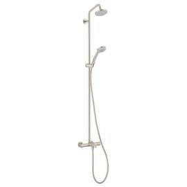 27143821 Croma Showerpipe Shower System with Tub Spout, Multi-Function Hand Shower, 63in Hose, Shower Head - Eco Right 2.0gpm in Brushed Nickel