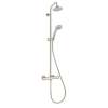 27169821 Croma Showerpipe Shower System with 1.75pgm Multi-Function Hand Shower, 63in Hose and Shower Head - Eco Right 2.0 gpm in Brushed Nickel
