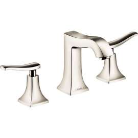 31073831 Metris C Bathroom Faucet Widespread Faucet with Lever Handles in Polished Nickel