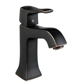 31077921 Metris C Bathroom Faucet Single Hole Faucet with Lever Handle - Less Metal Pop-Up Drain Assembly in Rubbed Bronze