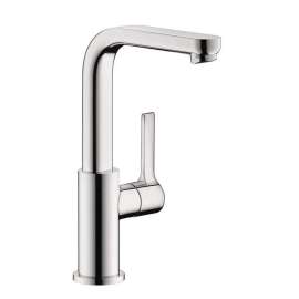 31161001 Metris S Single Hole Swivel Bathroom Faucet with Quick Clean and Comfort Zone Technologies - Pop-Up Drain Assembly Included in Chrome