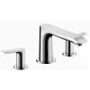 31440001 Metris Deck Mounted Roman Tub Faucet Trim with Metal Lever Handles in Chrome