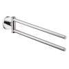40512000 S/E Accessories 15in Dual Swivel Towel Bar in Chrome