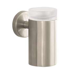40518820 S/E Accessories Toothbrush Holder with Frosted Glass Tumbler in Brushed Nickel
