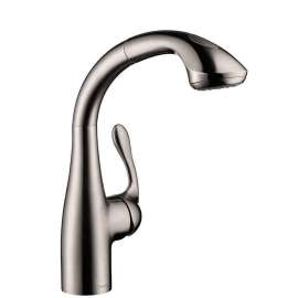 04067860 Allegro E Pull-Out Kitchen Faucet with Magnetic Docking and Toggle Spray Diverter in Steel Optic