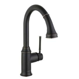 04215920 Talis C Pull-Down Kitchen Faucet with High-Arc Spout, Magnetic Docking, and Locking Spray Diverter in Rubbed Bronze
