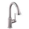 04216800 Talis C Pull-Down Kitchen Faucet with High-Arc Spout, Magnetic Docking, and Locking Spray Diverter in Steel Optic