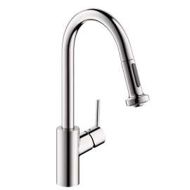 Talis S Pull-Down Kitchen Faucet With High-Arc Spout, Magnetic Docking, And Non-Locking Spray Diverter