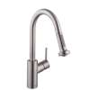 04286800 Talis S Pull-Down Kitchen Faucet with High-Arc Spout, Magnetic Docking, and Non-Locking Spray Diverter in Steel Optic