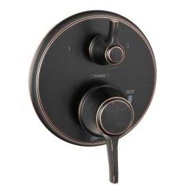 04449920 Metris C Pressure Balanced Valve Trim with Integrated Diverter - Less Valve in Rubbed Bronze