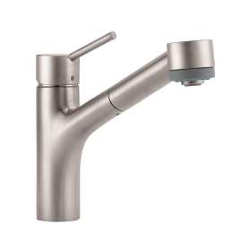 06462860 Talis S Pull-Out Kitchen Faucet with Locking Spray Diverter in Steel Optic
