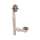 Bathtub PVC Tubular Waste and Overflow Adjustable Length Kit with Trip Lever in Satin Nickel
