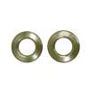 Set of 2 Designer Neck Jet Rings in Bright Brass