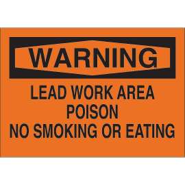 Warning Sign 10X14-in Plstc 25741 - Lead Work Area Sign