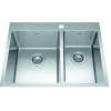 Brookmore 27-In Lr X 20.9-In Fb X 9-In Dp Drop In Double Bowl Stainless Steel Sink, Bcl2127R-9-1N