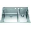 Brookmore 31-In Lr X 20.9-In Fb X 9-In Dp Drop In Double Bowl Stainless Steel Sink, Bcl2131R-9-3N
